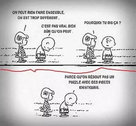 Peanuts-cartoon van 3 plaatjes, waarin Patty en Charlie Brown praten